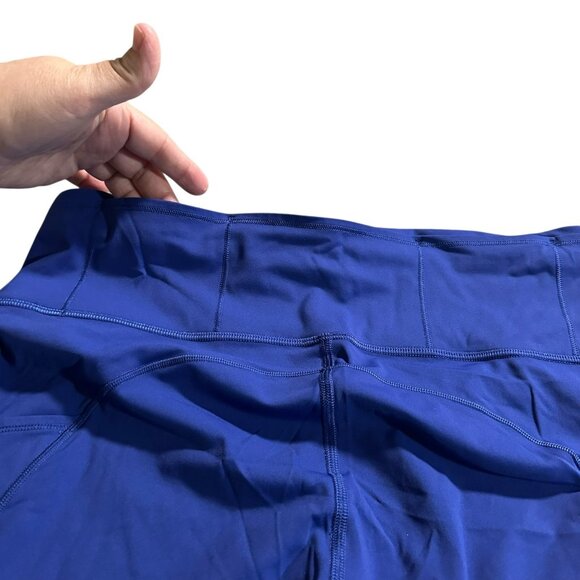 Lululemon Fast and Free High Rise Shorts 6" BlueSize 12 Gym Running Pockets - Picture 7 of 10